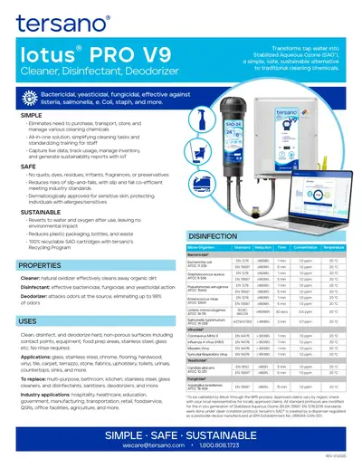 Lembar Data lotus PRO V9